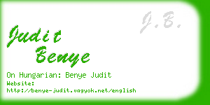 judit benye business card